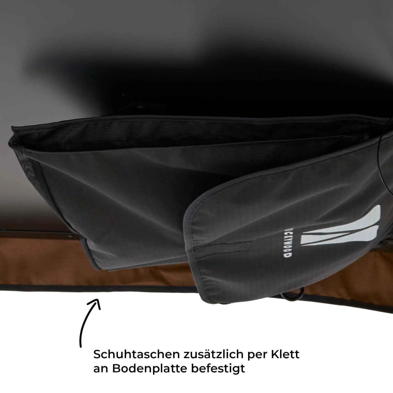 Dachzelt WILLOW PRO 1 ECO 160 goldbraun m. Mesh m. MAMMOTH Leiter m. AIR PRO Matratze