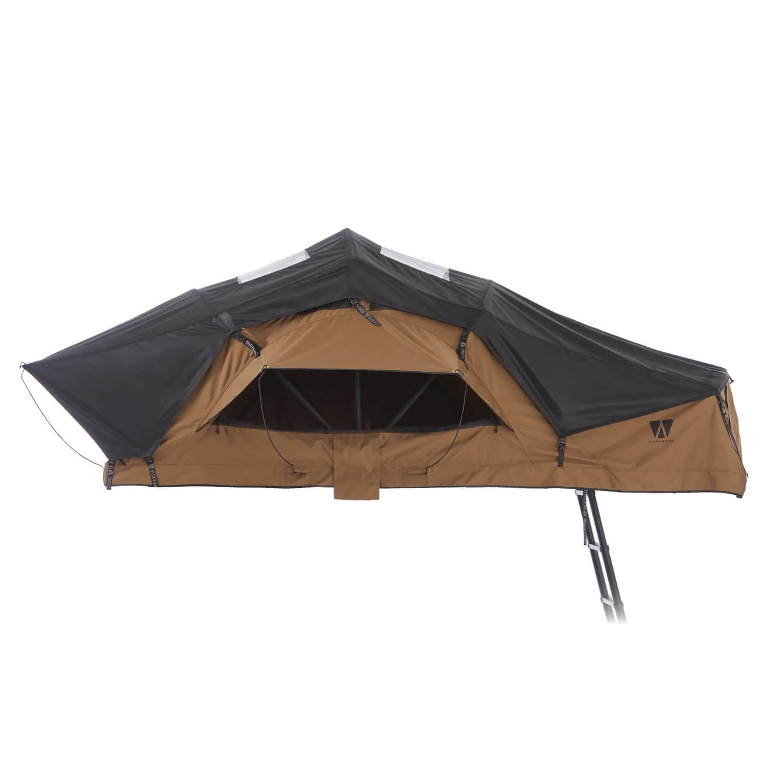 Dachzelt WILLOW PRO 1 ECO 160 goldbraun m. Mesh m. MAMMOTH Leiter m. AIR PRO Matratze
