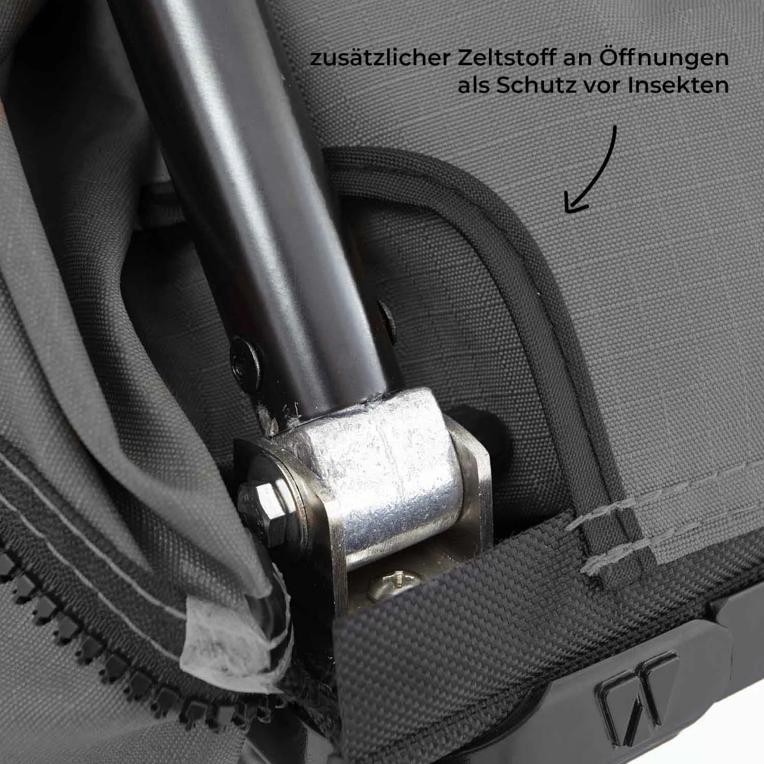 Dachzelt WILLOW PRO 1 ECO 160 grau m. Mesh m. MAMMOTH Leiter m. AIR PRO Matratze