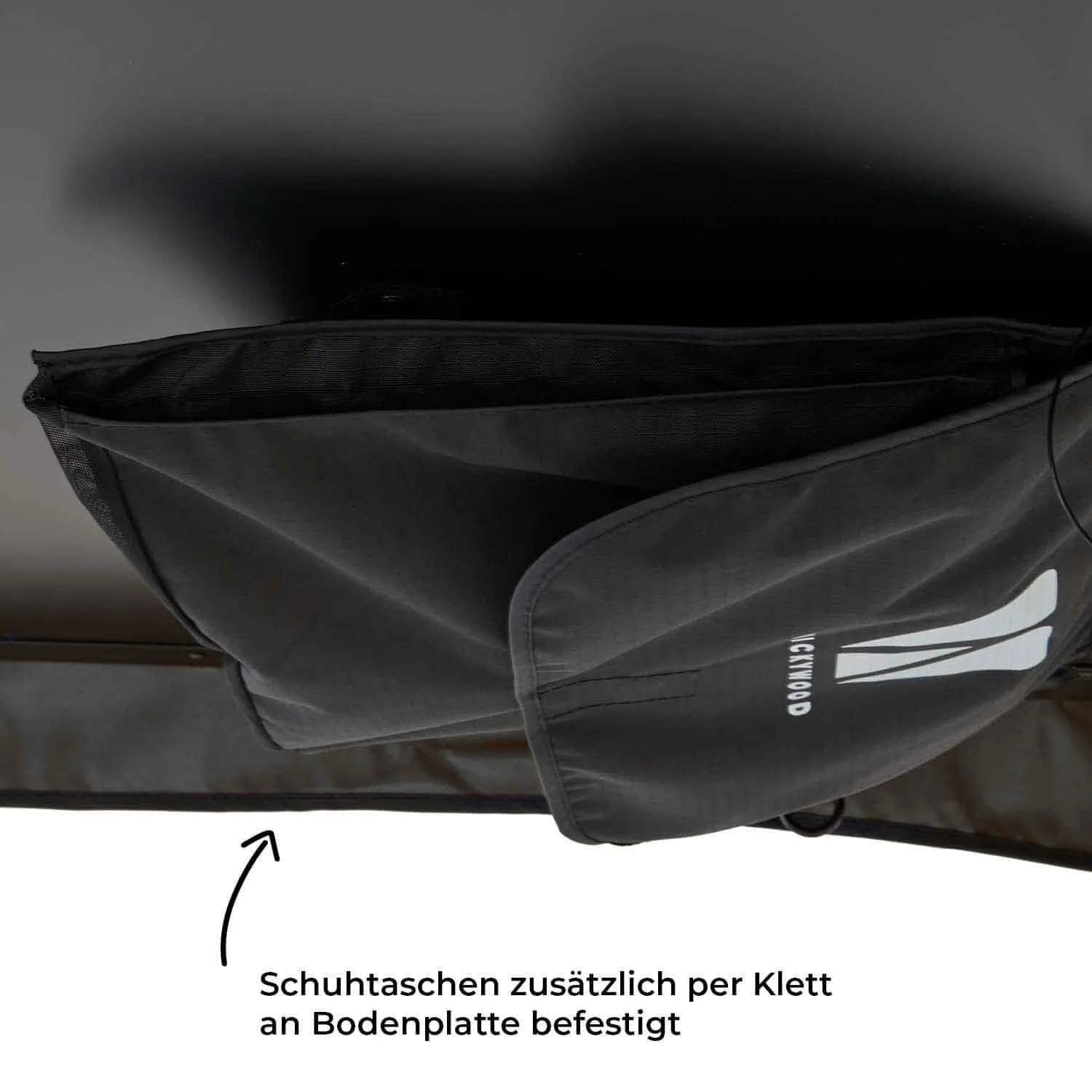 Dachzelt WILLOW PRO 1 ECO 160 grau m. Mesh m. MAMMOTH Leiter m. AIR PRO Matratze