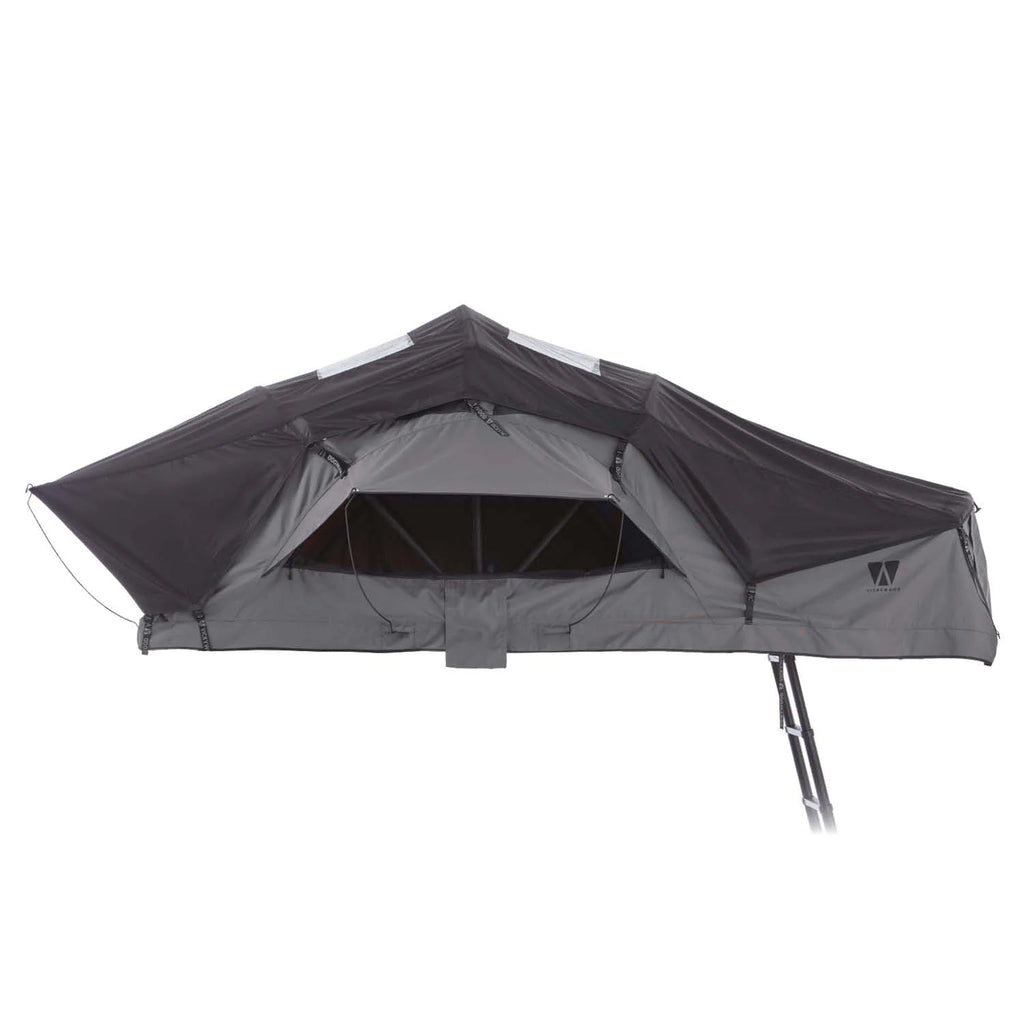 Dachzelt WILLOW PRO 1 ECO 160 grau m. Mesh m. MAMMOTH Leiter m. AIR PRO Matratze