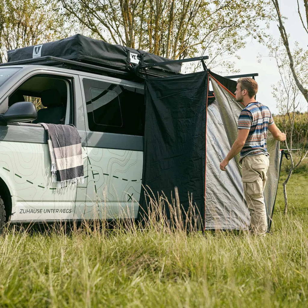 Vickywood Shower Tent with Rain Cover 100 cm Black