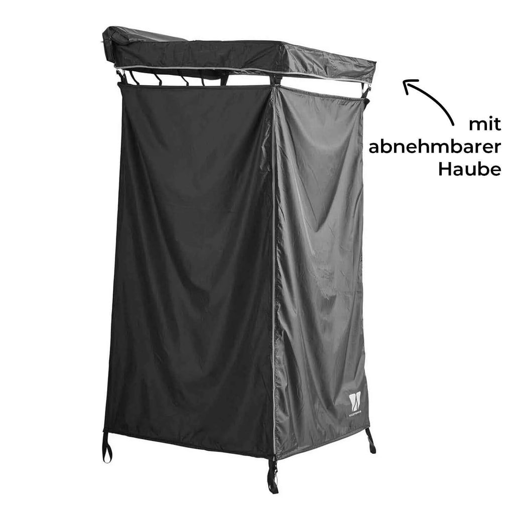 Vickywood Shower Tent with Rain Cover 100 cm Black