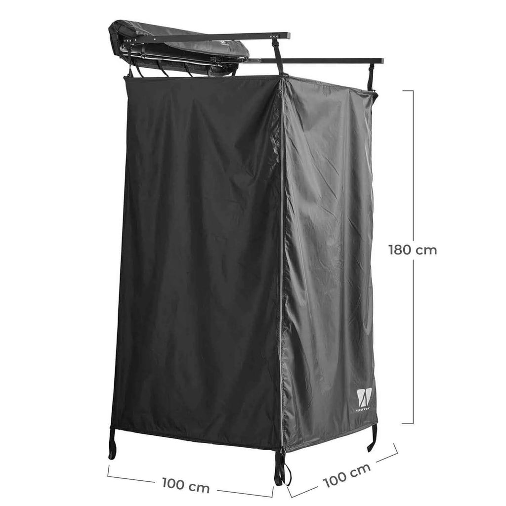 Vickywood Shower Tent with Rain Cover 100 cm Black